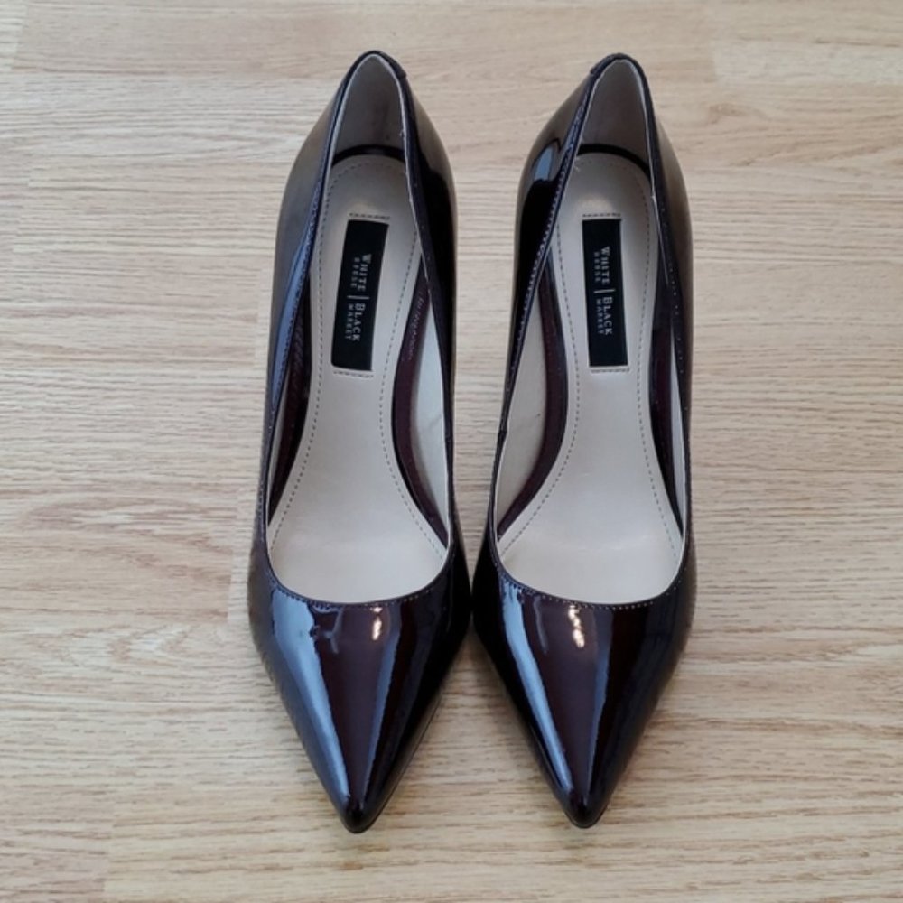 White House Black Market Burgundy Patent Shoes
